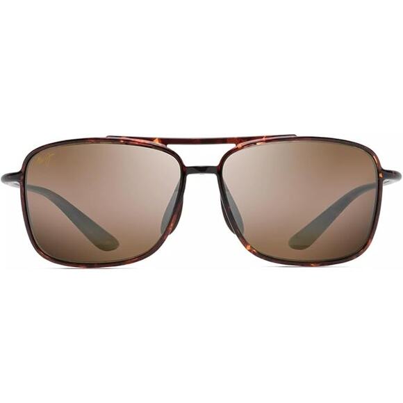 NWT Maui Jim Uni Kaupo Gap Polarized Aviator SunglassesSquareTortoise/Bronze-M
